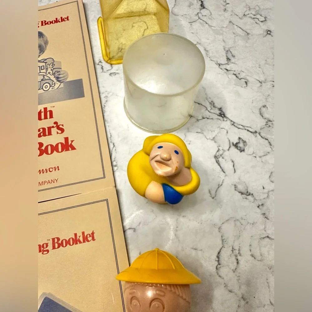 Vintage Johnson & Johnson Playpath Harbor Village Pamphlets & Tupper Toys People